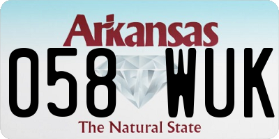 AR license plate 058WUK