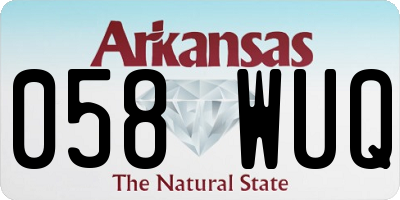 AR license plate 058WUQ
