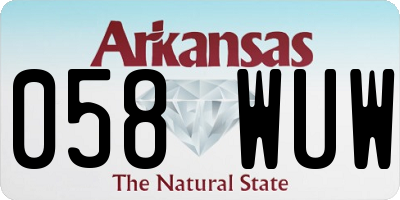 AR license plate 058WUW