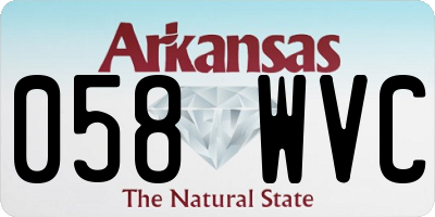 AR license plate 058WVC