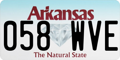 AR license plate 058WVE