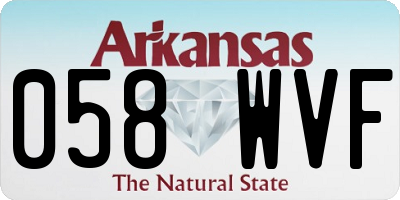 AR license plate 058WVF