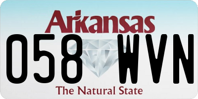 AR license plate 058WVN