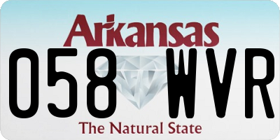 AR license plate 058WVR