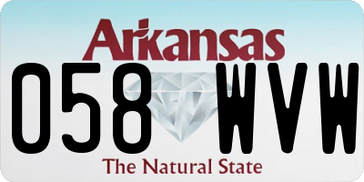 AR license plate 058WVW
