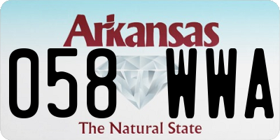 AR license plate 058WWA