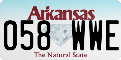 AR license plate 058WWE