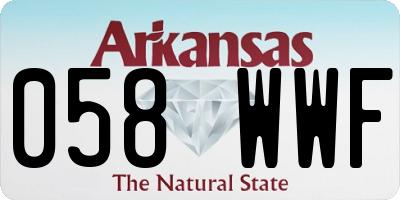 AR license plate 058WWF