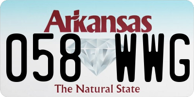 AR license plate 058WWG