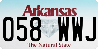 AR license plate 058WWJ