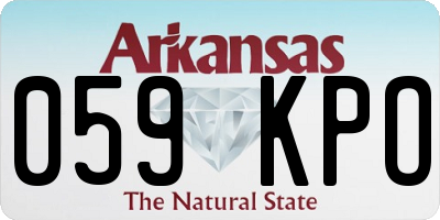 AR license plate 059KPO