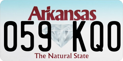 AR license plate 059KQO