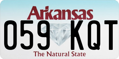 AR license plate 059KQT
