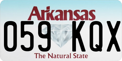 AR license plate 059KQX