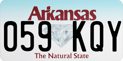 AR license plate 059KQY