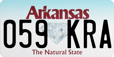AR license plate 059KRA