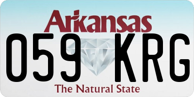AR license plate 059KRG