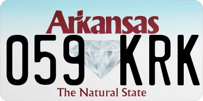 AR license plate 059KRK