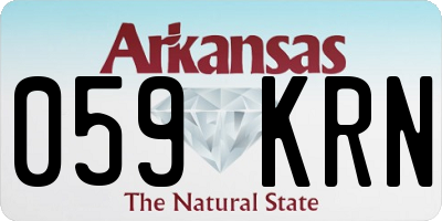 AR license plate 059KRN