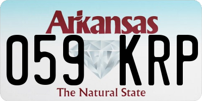 AR license plate 059KRP