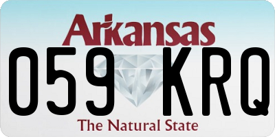 AR license plate 059KRQ