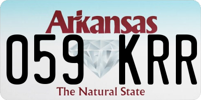 AR license plate 059KRR