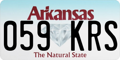 AR license plate 059KRS