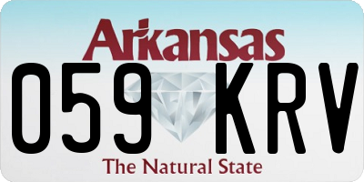 AR license plate 059KRV