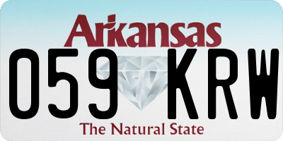 AR license plate 059KRW
