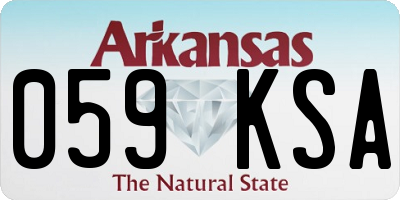 AR license plate 059KSA