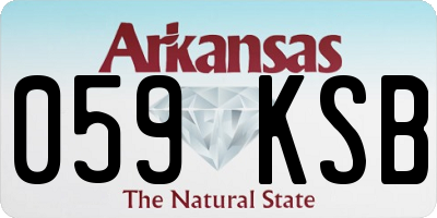 AR license plate 059KSB