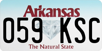 AR license plate 059KSC