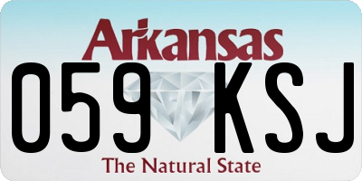 AR license plate 059KSJ