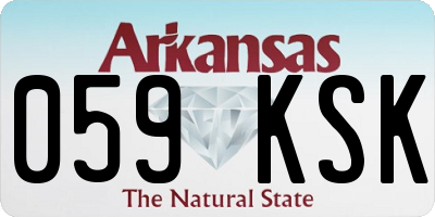 AR license plate 059KSK