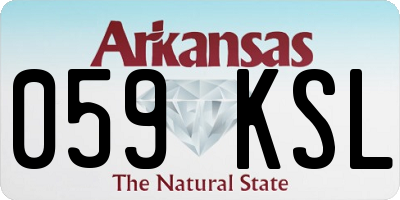 AR license plate 059KSL