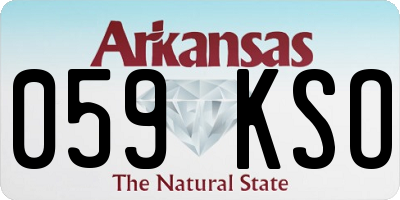 AR license plate 059KSO