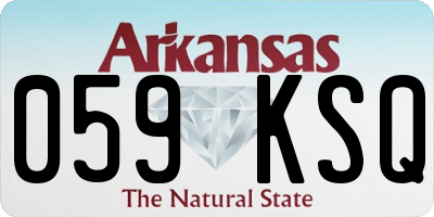 AR license plate 059KSQ