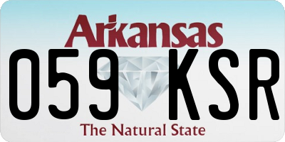 AR license plate 059KSR