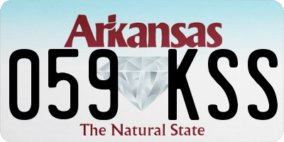 AR license plate 059KSS