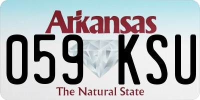 AR license plate 059KSU