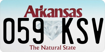 AR license plate 059KSV