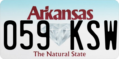 AR license plate 059KSW