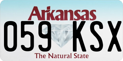 AR license plate 059KSX