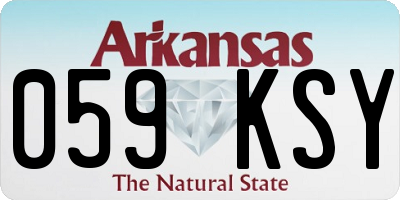 AR license plate 059KSY