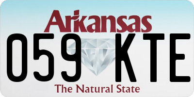 AR license plate 059KTE