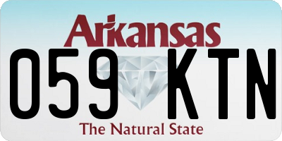 AR license plate 059KTN