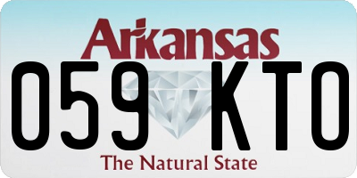 AR license plate 059KTO