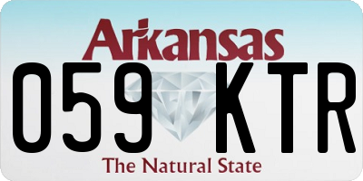 AR license plate 059KTR