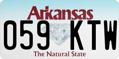 AR license plate 059KTW