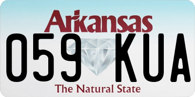 AR license plate 059KUA